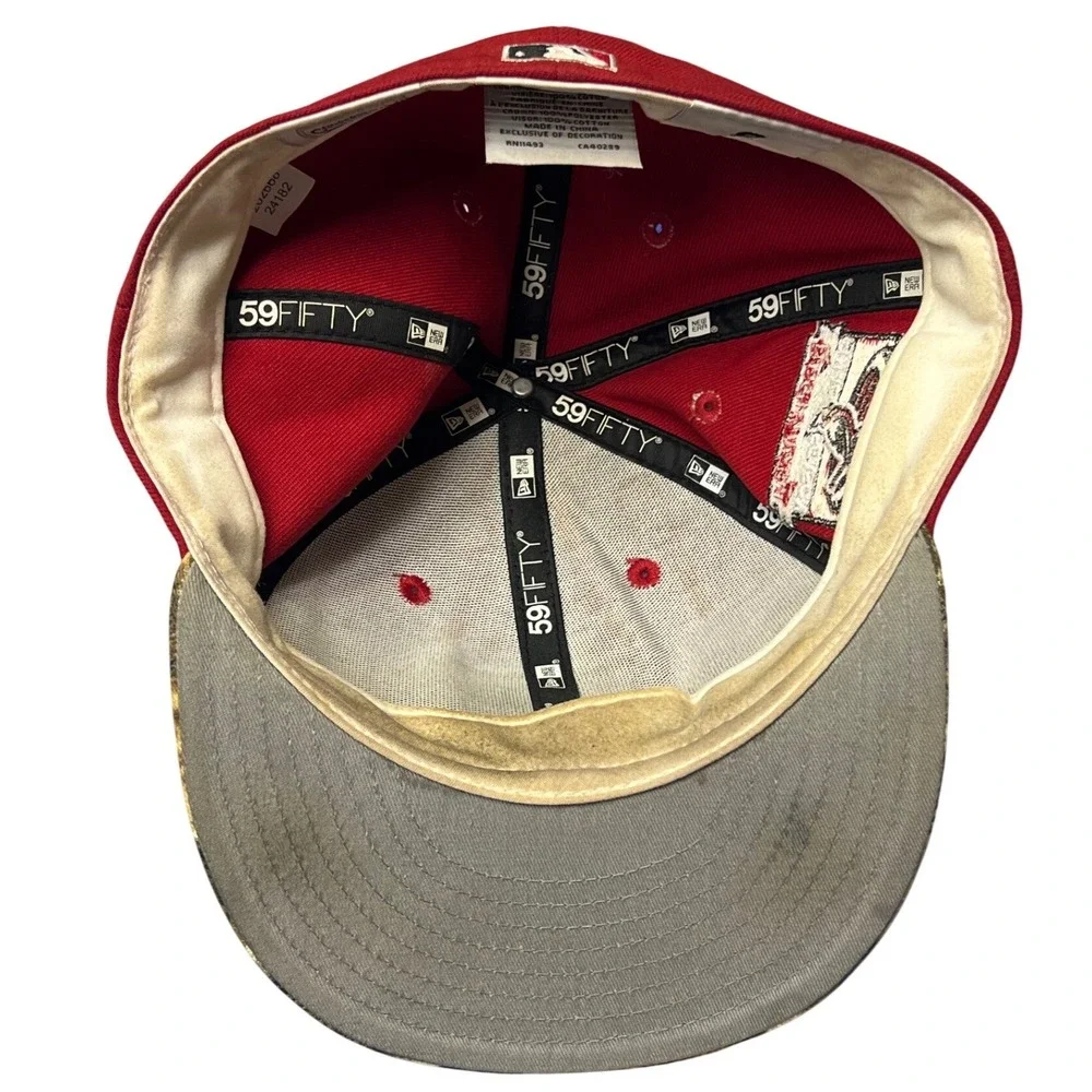 New Era St. Louis Cardinals Hat Men Size 8 Red Camo Busch Stadium Final Season